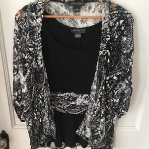 Dress Up in Comfort: Dressy Tank & Lace Overshirt